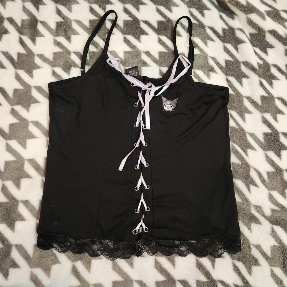 Size 2XL Kuromi Lace Up Adjustable straps Hot Topic Tank Top